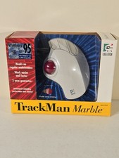 Vintage Logitech TrackMan Marble Wired Optical Trackball A1164 Ergonomic 3Button picture
