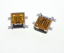 2x Philips 10P Mini-AB USB Socket 5P Female SMT Repair Replacement Port #G picture