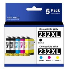 5PK T232XL Ink Cartridge Compatible for Epson 232XL WF-2930 2950 XP-4200 4205 picture