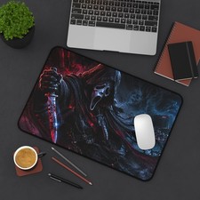 Ghostface Killer Knife Desk Mat | Horror Gaming Mouse Pad picture