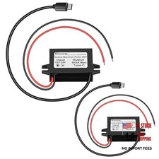 DC 12V/24V to 5V USB C Step Down Converter Type-C Interface 5A 25W 2-Pack picture