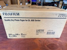 2 Rolls Fujifilm Photo Paper Inkjet Dry Minilab Lustre 8