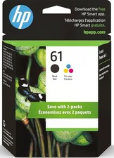Genuine HP 61 Black and Tri-Color 2 Pack Ink Cartridges Original Exp - 11/26 picture