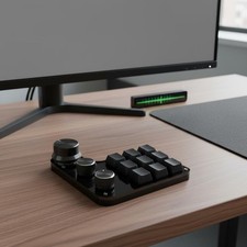 9 Key Keypad with 3 Knobs Hot-Swappable Switches Mini Gaming Keypad RGB Backlit picture