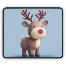 Cute Cartoon Reindeer Gaming Mouse Pad | Christmas Holiday Desk Mat picture