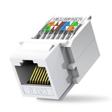 10-Pack Cat6 Tool-Less RJ45 Keystone Jack, No Punch-Down Tool Required Module... picture