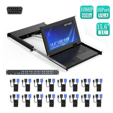 MT-VIKI Rackmount KVM 16 Port VGA Console 15.6