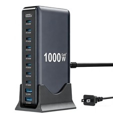 USB C Charger 1000W C Block,Upgraded GaN IV 10-Port Black picture