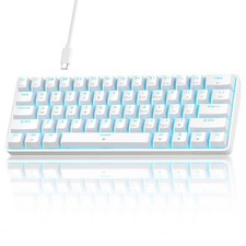 TMKB 60% Mechanical Gaming Keyboard, Red Linear Switch, Wired, White picture