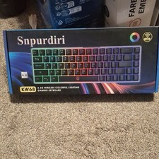 Snpurdiri Wireless Gaming Keyboard  2.4G, Colorful Lighting, KW68 picture