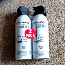 MaxiPro Compressed Gas Duster 2-Pack 8 oz Cans All-Purpose Cleaner picture