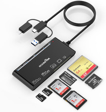 USB C Lightning USB3.0 Multi Card Reader for SD CF XD MS Micro SD TF, 7 in 1 Mem picture