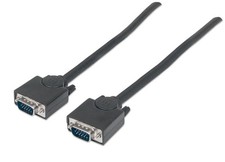 Manhattan 311731 SVGA Monitor Cable HD15 Male/Male, 1.8 m (6 ft.), Black ~E~ picture