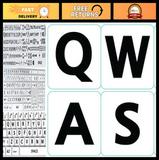 Large White Keyboard Stickers - English US Letters, Easy to Apply, Durable & Cle picture