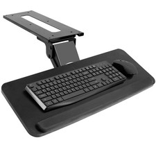 VIVO Adjustable Computer Keyboard & Mouse Platform Tray Under Table Desk Mount picture