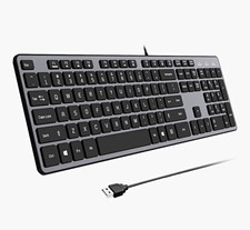 B.Friendit USB Wired Keyboard Quiet Keys Durable Ultra-Slim Damaged Box picture