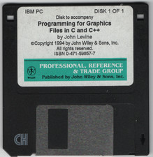 Disk for Programming for Graphics Files in C and C++ by John Levine 3.5
