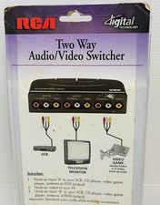 RCA DT902AV Two Way Audio Video Switcher AV Selector New Sealed Vintage MINT picture