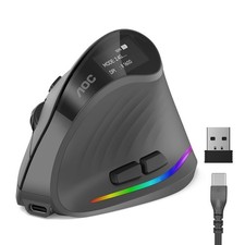 Ergonomic Wireless Bluetooth Vertical Mouse, 2.4GHz Rechargeable, Comfortable De picture
