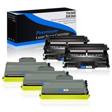 3 PK TN360 Toner + 2 PK DR360 Drum Unit Set For Brother HL-2140 MFC-7340 7345DN picture
