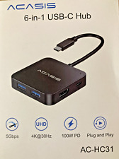 Acasis 6 in 1 USB C Hub Multiport Adapter with 4K HDMI, Power Delivery 100 W picture