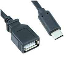 6inch OTG USB 2.0 Type-C Male to Type A Female  Black picture