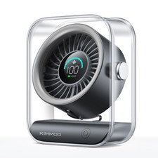 KIMMOO Rechargeable USB Desk Fan, Quiet Table Fan with Turbo Small, Black picture