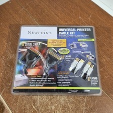 Vintage Universal Printer Cable Kit Newpoint NOS Sealed Package picture