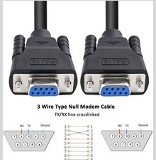 Dtech F/F RS232 Cross Cable 5 Feet/Black picture