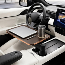 360° Rotating Car Desk Tray for Laptop & Food, Fits Tesla Model Y/3/S picture
