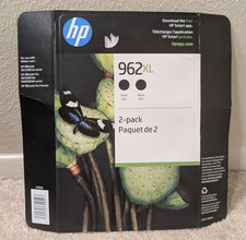 GENUINE OEM HP 962XL 2-PACK BLACK Ink Cartridges Expires 11/2023 - NEW SEALED picture