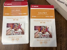 2 Canon SELPHY RP-108 Color Ink Paper Sets 4x6 Photo CP1000 CP910 CP820 Open Box picture