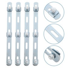 4Pcs Stainless Steel Mesh Cable Tray Support Strip Durable Wire Grid Connector picture