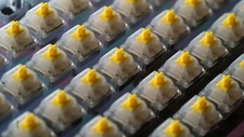Hand Lubed and Filmed Gateron KS-3 Milky Yellow Pro Linear Switches (70Ct) picture
