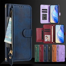 Luxury Zipper Leather Wallet Cover Case for A15 A55 A16 A06 A35 A53 A32 A24 A05 picture