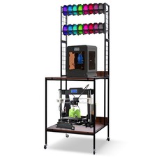 Mobile 3D Printer Stand Double Layer Filament Storage Rack+Wheel picture