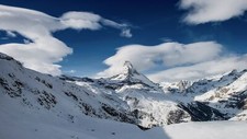 Landscape nature mountains clouds snow ice sky blue Custom Gaming Mat Desk picture