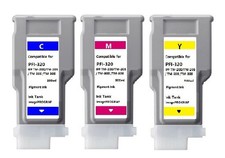 3 PK PFI320 CMY Color Ink Tank for Canon PROGRAF TM-200 TM-205 TM-300 TM-305 picture