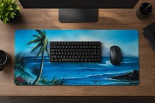 Computer Desk Mat Keyboard Mouse Pad Bob Ross Case of 25 Wholesale New picture
