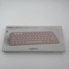 Logitech Pebble Keys 2 K380s Keyboard, Bluetooth, Wireless Rose slim & portable picture