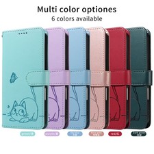 Flip Leather Cat Butterfly Wallet Cover Case For 17 16 15 13 12 14 11 Pro Max picture