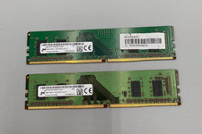 Lot Of 2 MICRON RAM Memory 4GB Each DDR4 PC4 (2 x 4GB= 8GB) 2400MHz B Green/Big picture