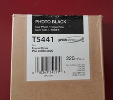 11/2013 New In Box Epson Genuine 220ml Ink T5441 Photo Black Stylus 4000/9600 picture