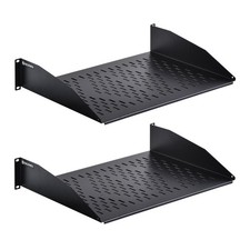 RackPath 2U Cantilever Universal Rack Shelf - 14in Deep – Rackmount Shelf for 19 picture