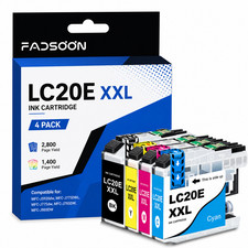 LC20EXXL 4PK BK/C/M/Y Replacement Ink for MFC-J5920DW MFC-J775DW MFC-J775DW XL picture