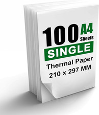 A4 Thermal Paper for Portable Printers(8.27X11.69In, 100 Sheets), Bpa-Free picture