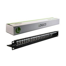 CAT5E CAT6 UTP 24 Port Network LAN Blank Patch Panel 1U with Cable Management picture