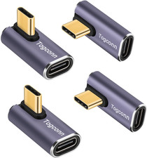 90 Degree Right Angle USB C Adapter , USB Type-C Male to Female Extender picture