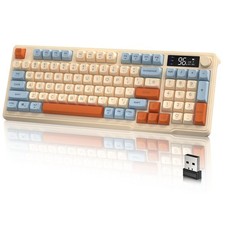 LexonElec M96 Wireless Gaming Keyboard,Knob Control Bluetooth/2.4G Wireless M... picture