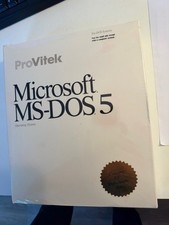 Vintage Microsoft MS-DOS 5 operating system 